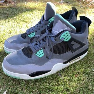 Air Jordan 4 Retro Green Glow Mens Size 12 Sneakers (2013)